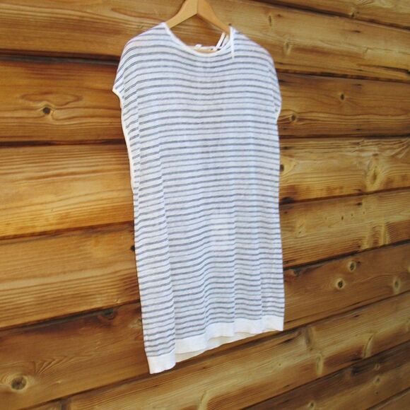 NWT Theory Low Back Striped Pullover Knit Top - Picture 3 of 9